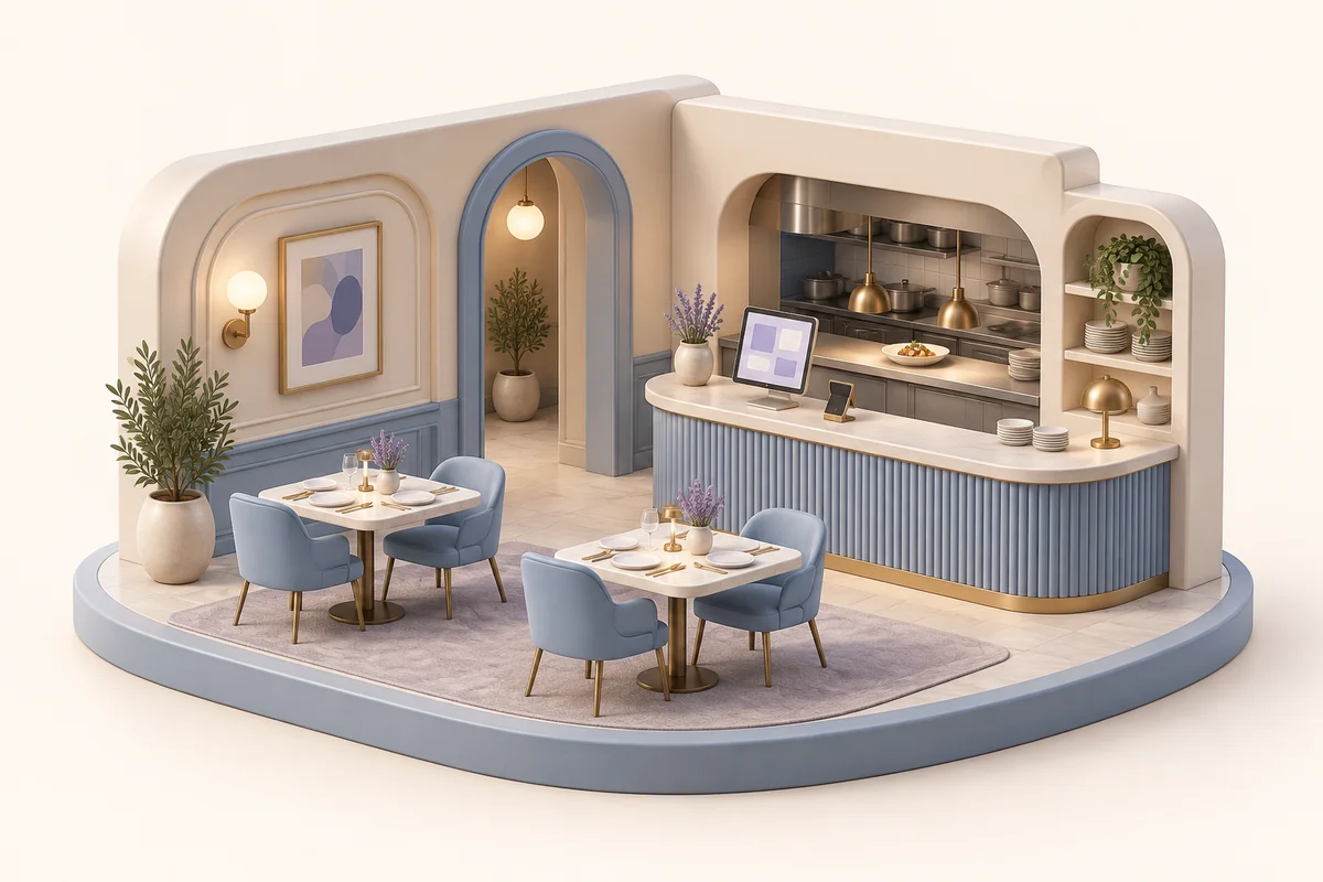 Restaurant Management Software concept: for restaurant teams